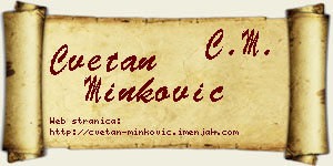 Cvetan Minković vizit kartica